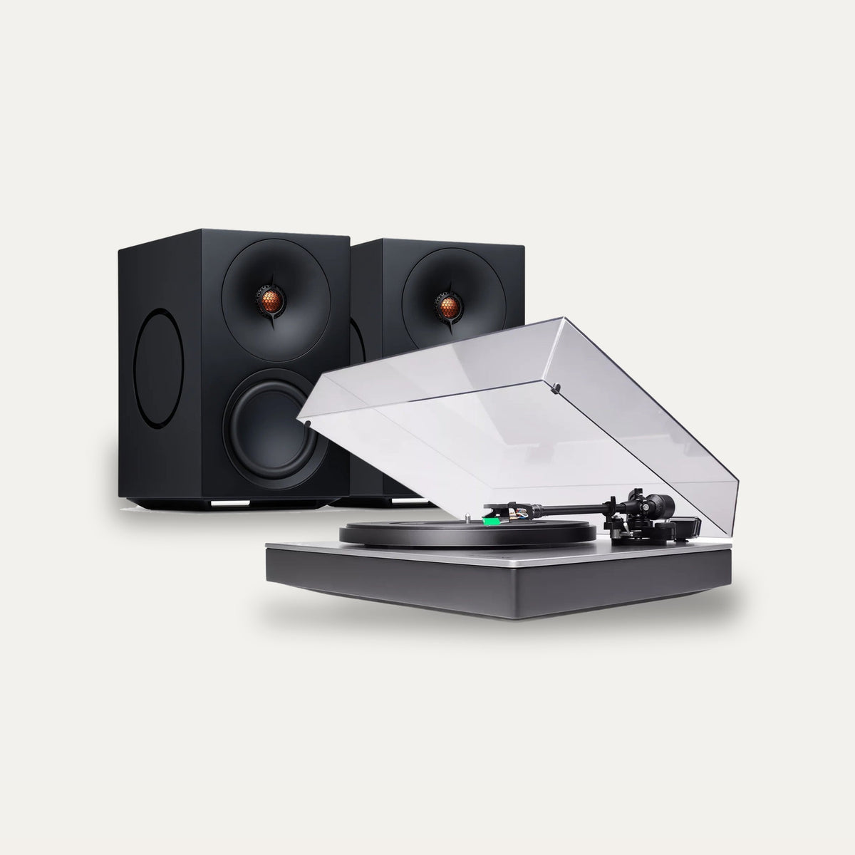 Cambridge Audio L/R M + Alva ST Vinyl Streaming Set – Speaker Colour Black