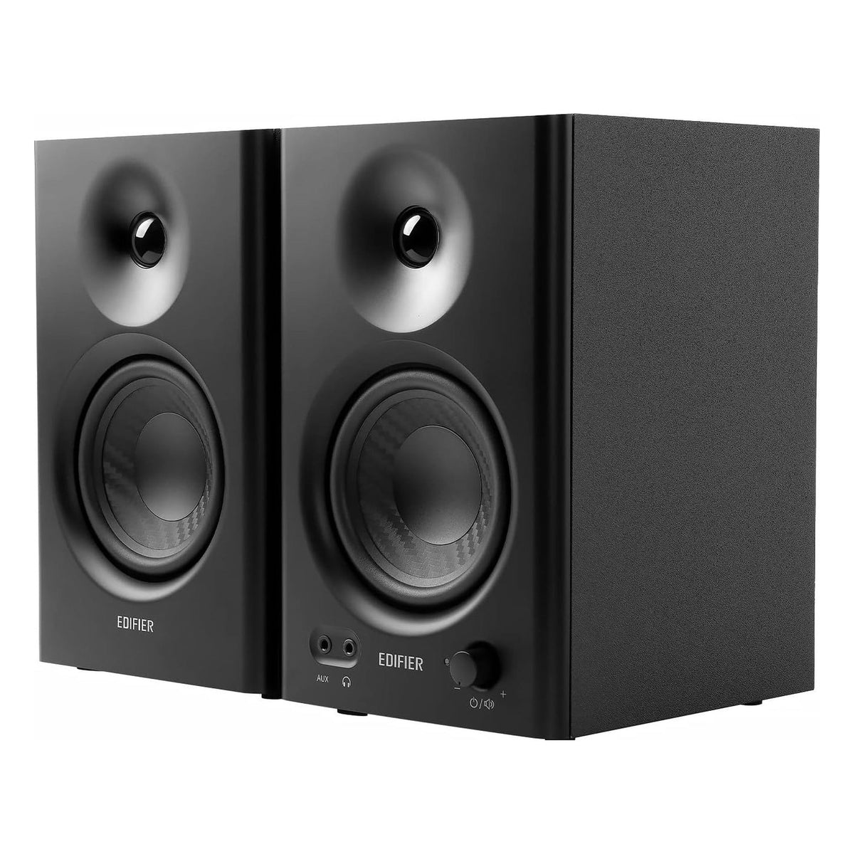 Edifier MR4 desktop speakers, front view.