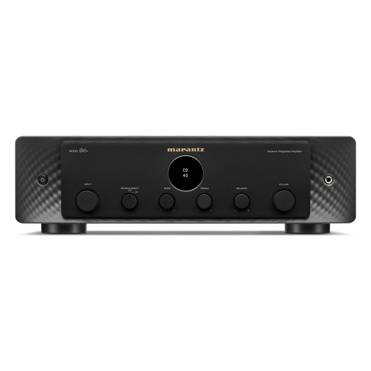 Marantz MODEL 60n stereo amplifier with sleek design and control knobs, showcasing its modern audio equipment features.