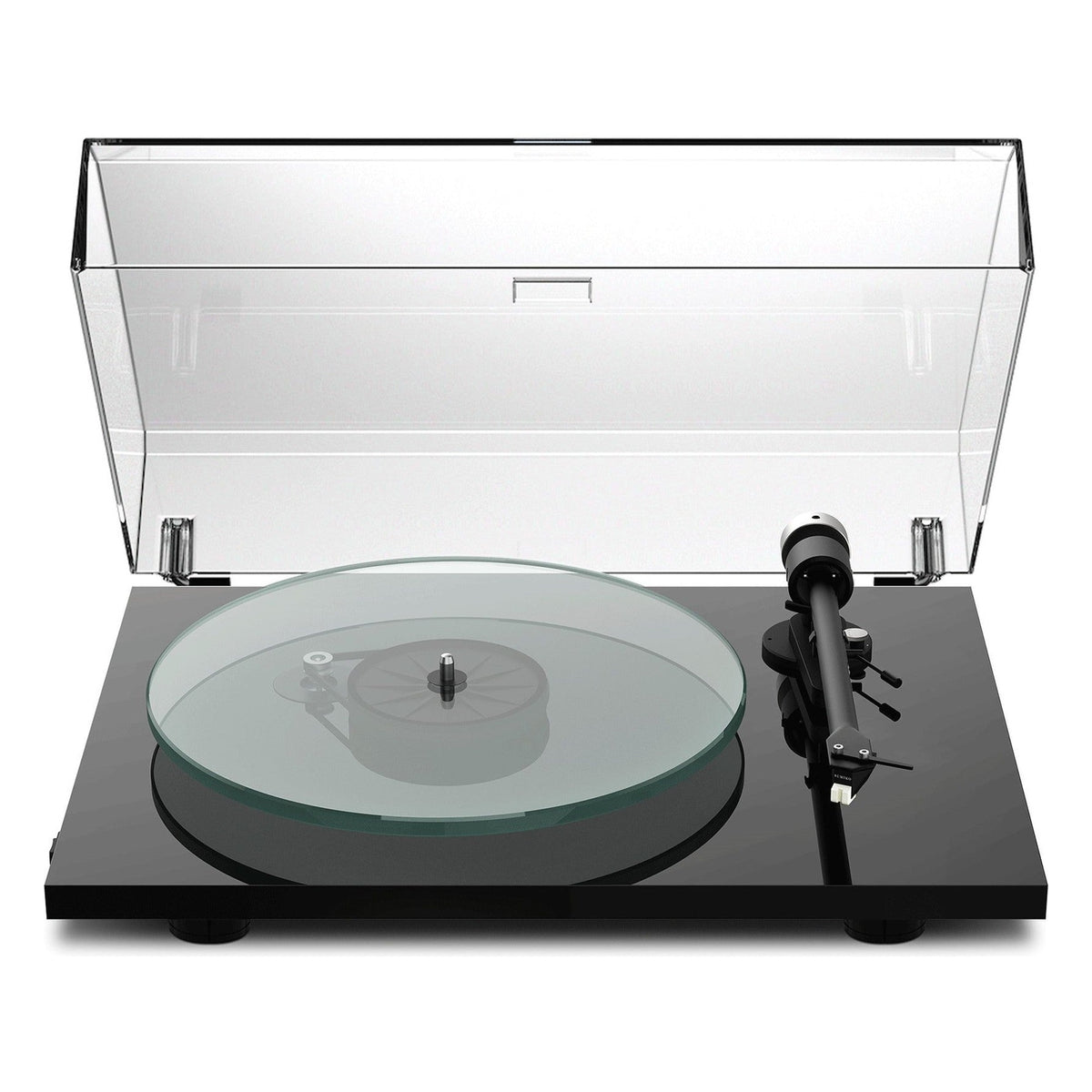 Pro-Ject T2 W Rainer turntable with wooden plinth and sleek design, showcasing the high-quality audio equipment.