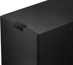 KEF Q1 Meta passive bookshelf speakers with sleek black finish and compact design, ideal for home audio systems.