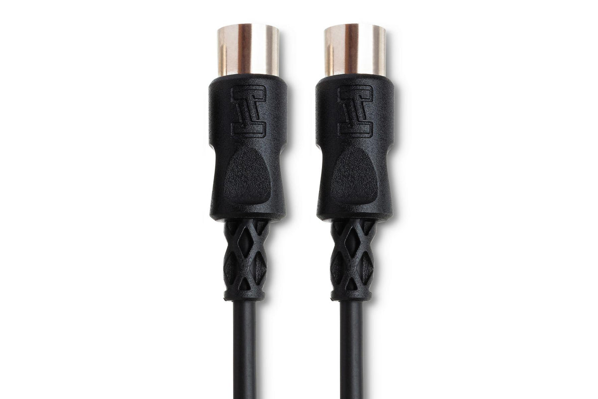 Hosa MID-300 5-Pin DIN - 5-Pin DIN MIDI cable, 5-pin DIN connectors close-up