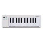 Arturia MicroLab MK3 MIDI keyboard controller, white, angled view