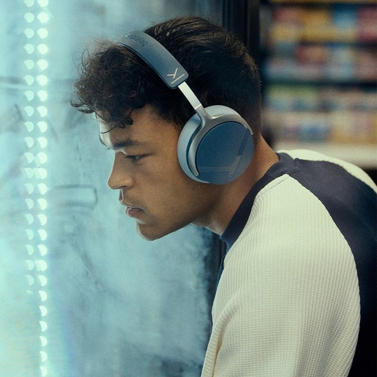 Beyerdynamic Aventho Y wireless over-ear headphones worn in the city