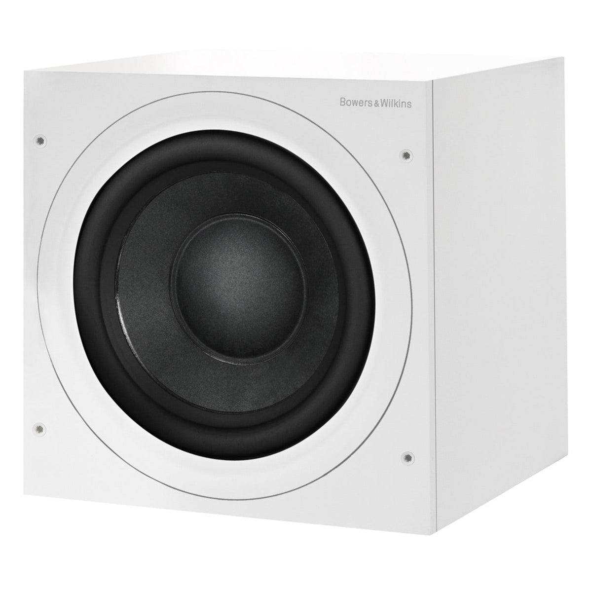 Bowers & Wilkins ASW608 subwoofer, front view in matte white