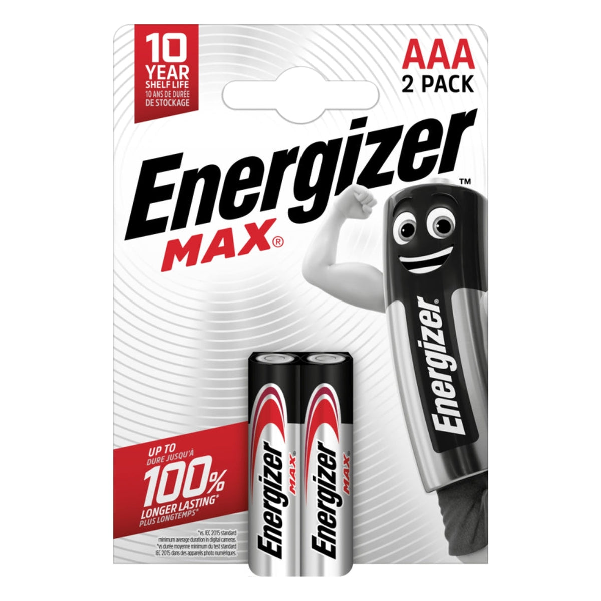 Energizer Max AAA Batteries, 2 Pack