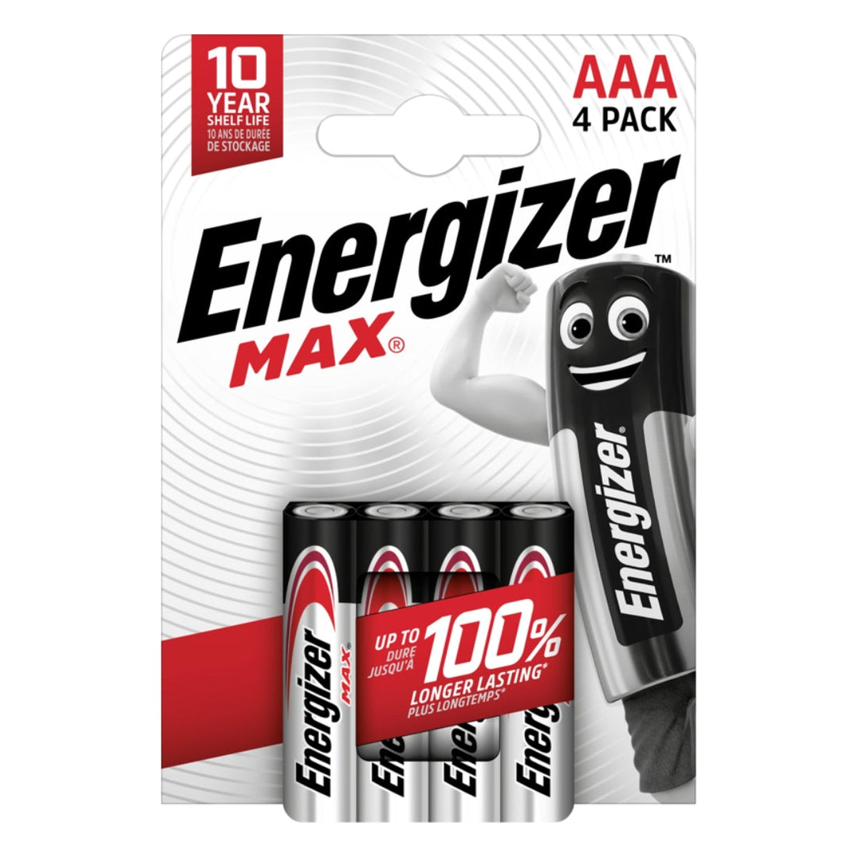 Energizer Max AAA Batteries, 4 Pack