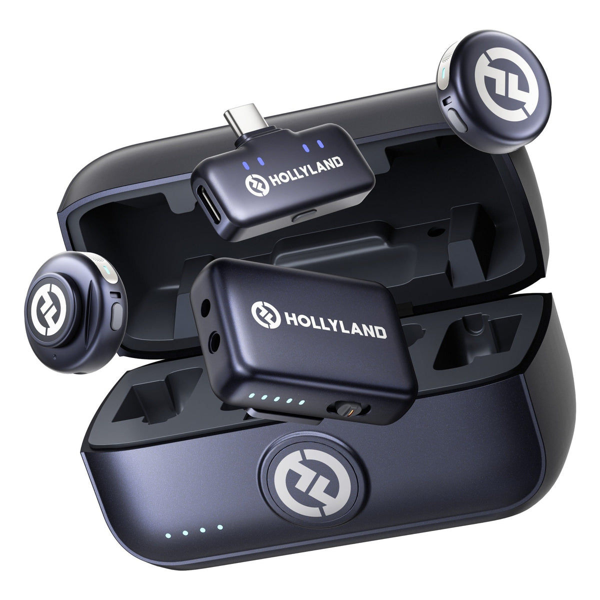 Hollyland Lark M3 Combo 2TX + 2RX with USB-C and camera receivers