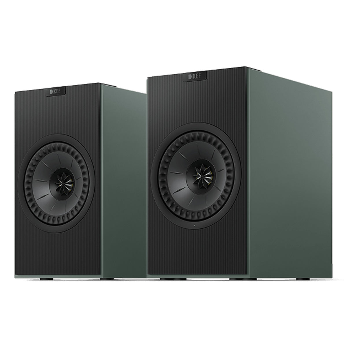KEF Coda W active bookshelf speakers, detail view.