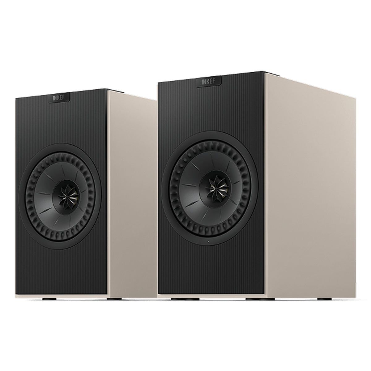 KEF Coda W active bookshelf speakers, detail view.
