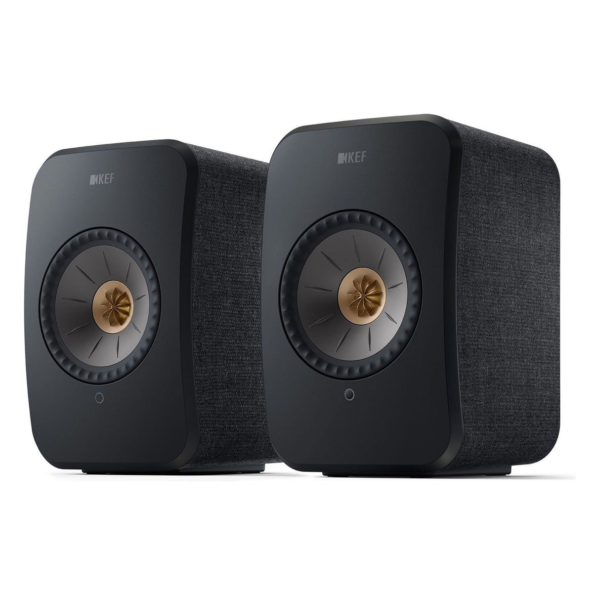 KEF LSX II, active bookshelf speakers, carbon black