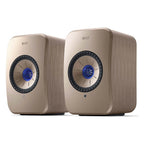 KEF LSX II, active bookshelf speakers, front, carbon black