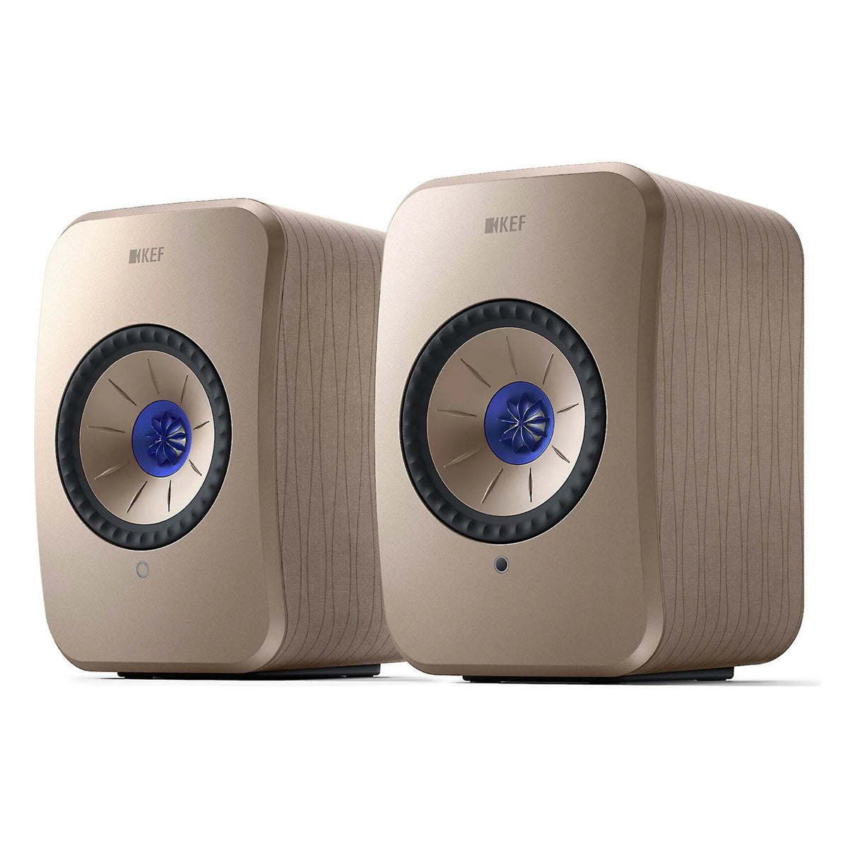 KEF LSX II, active bookshelf speakers, front, carbon black
