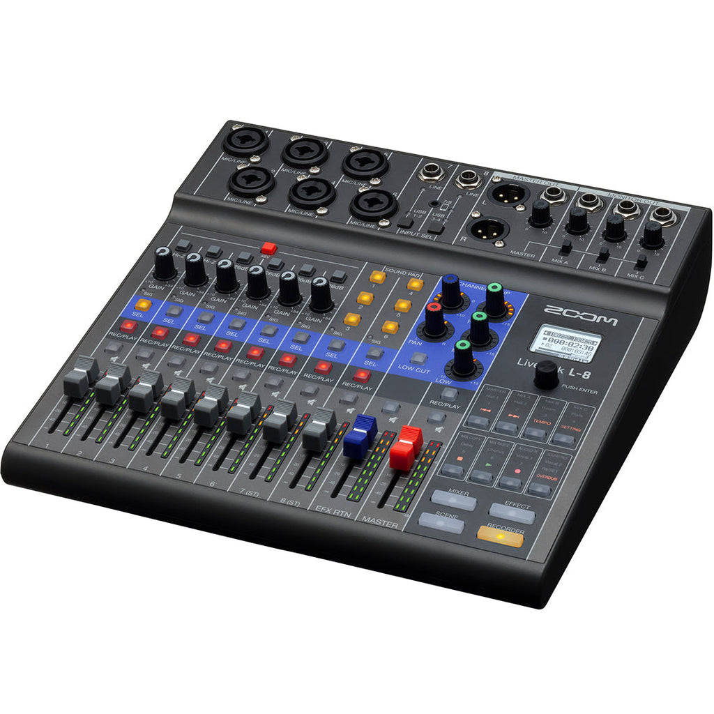 Zoom LiveTrak L-8 (B-Stock) 8-channel digital mixer and multitrack recorder