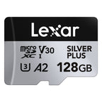 Lexar 1066X microSDXC Silver Plus (V30) R205/W150 Memory Card, 128GB
