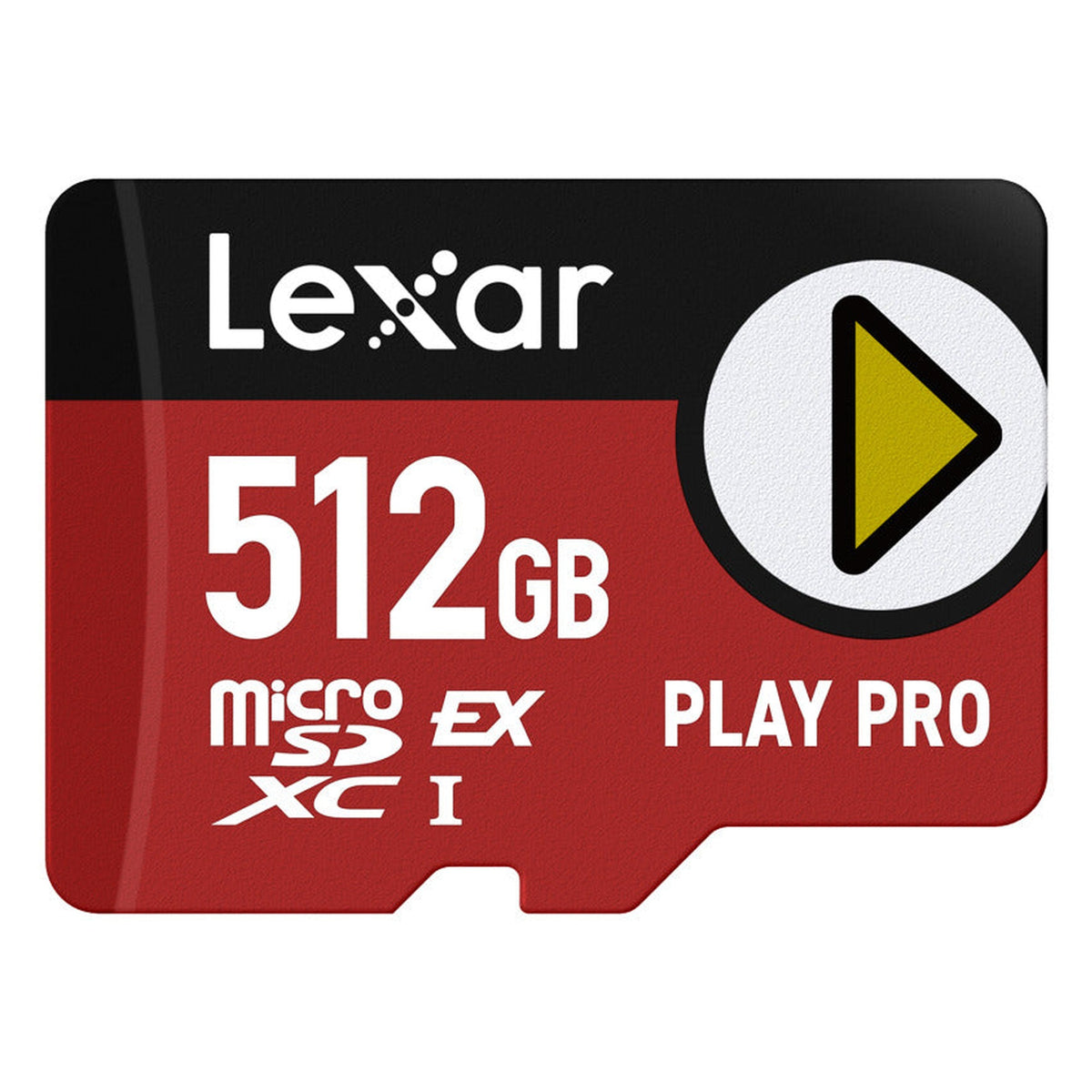 Lexar PLAY PRO microSDXC Express memory card, high-performance microSD card for expandability and fast data transfer.