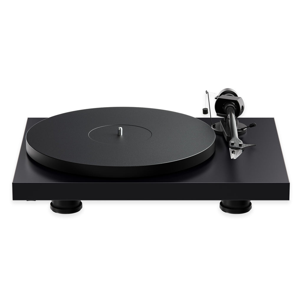 Pro-Ject Debut EVO 2 turntables, hero shot in black