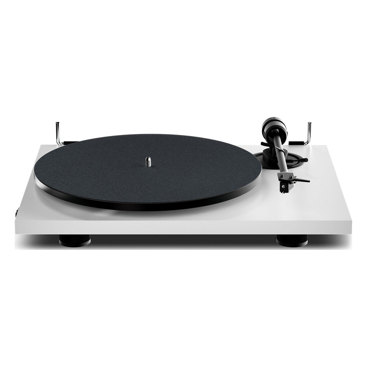 Pro-Ject E1.2 BT Satin White turntable, front view