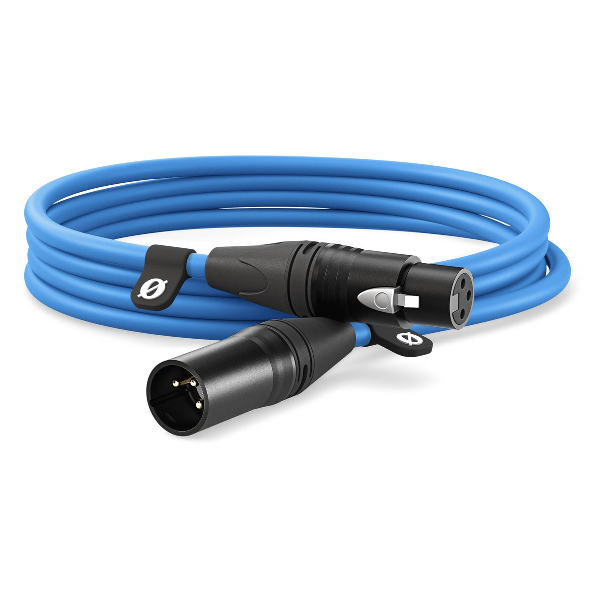Rode XLR-Female to XLR-Male Cable, connectors close-up, black