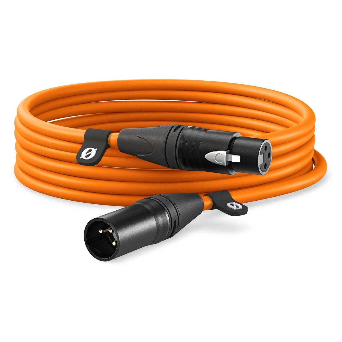 Rode XLR-Female to XLR-Male Cable, connectors close-up, black
