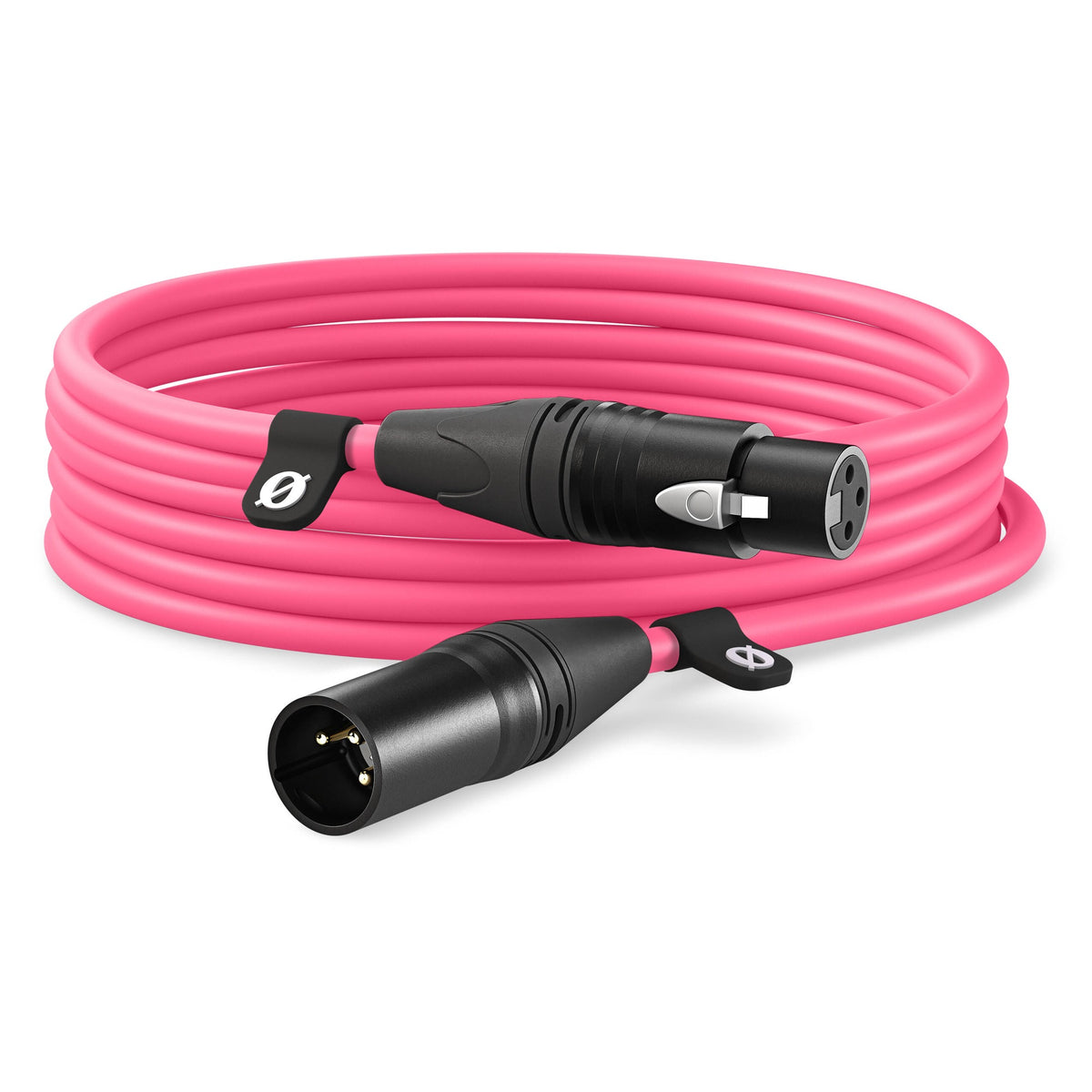 Rode XLR-Female to XLR-Male Cable, connectors close-up, black