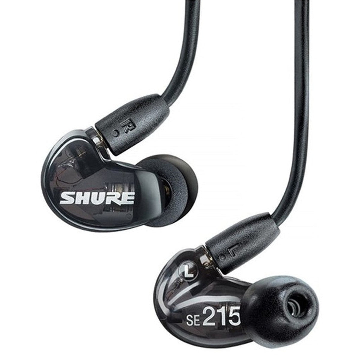 Shure SE215 wired in-ear headphones, in red