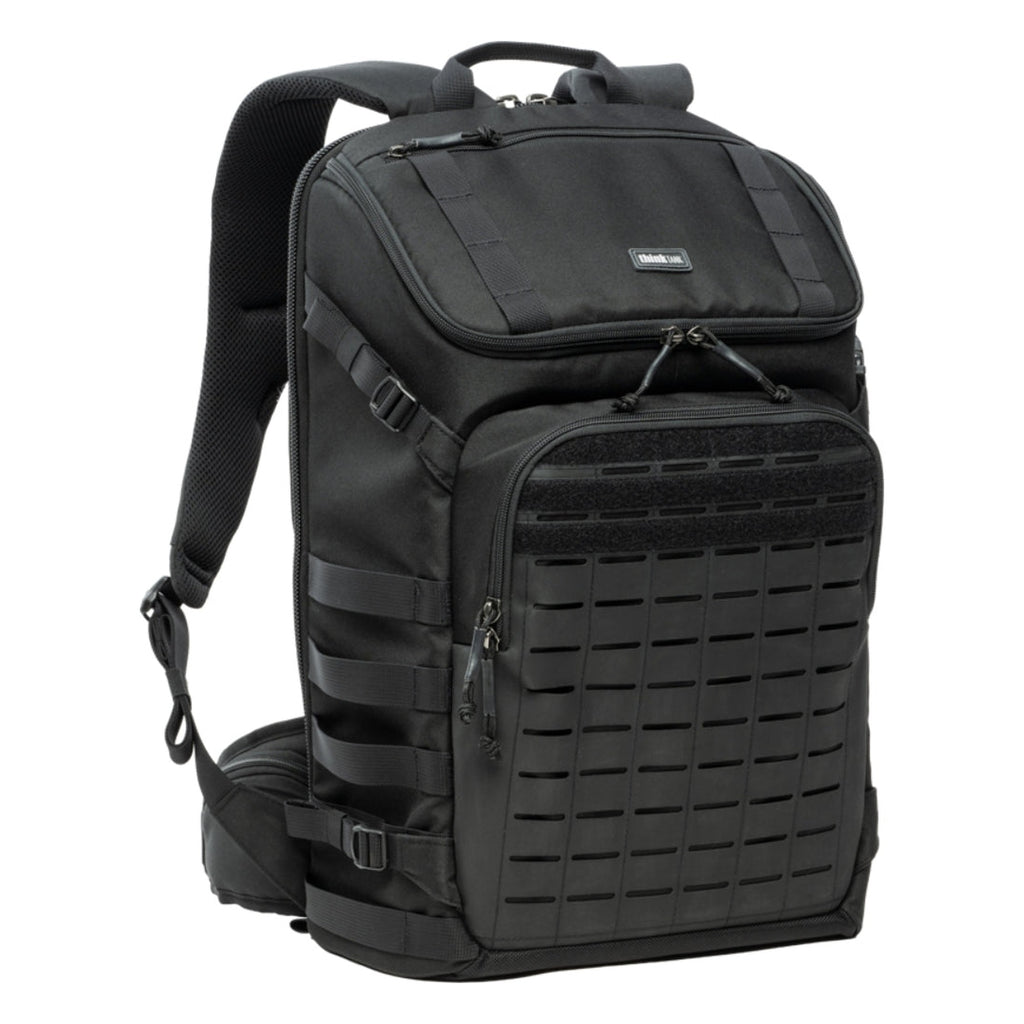 Think Tank DarkLight video equipment bag showing padded compartments and sturdy zippers for camera gear storage