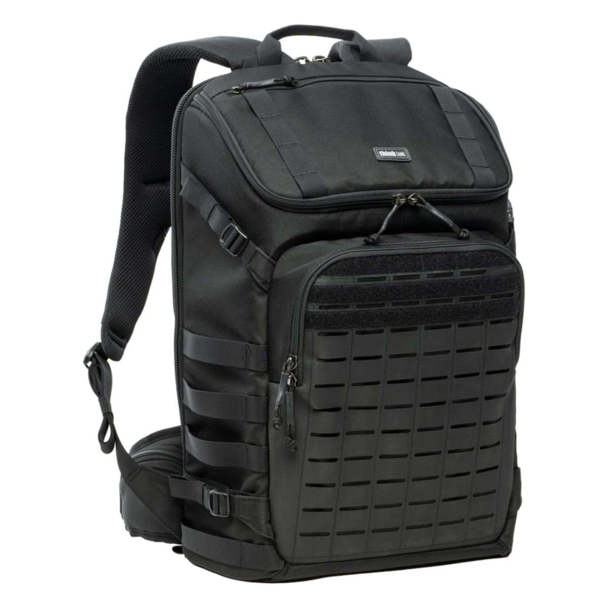 Think Tank DarkLight video equipment bag showing padded compartments and sturdy zippers for camera gear storage