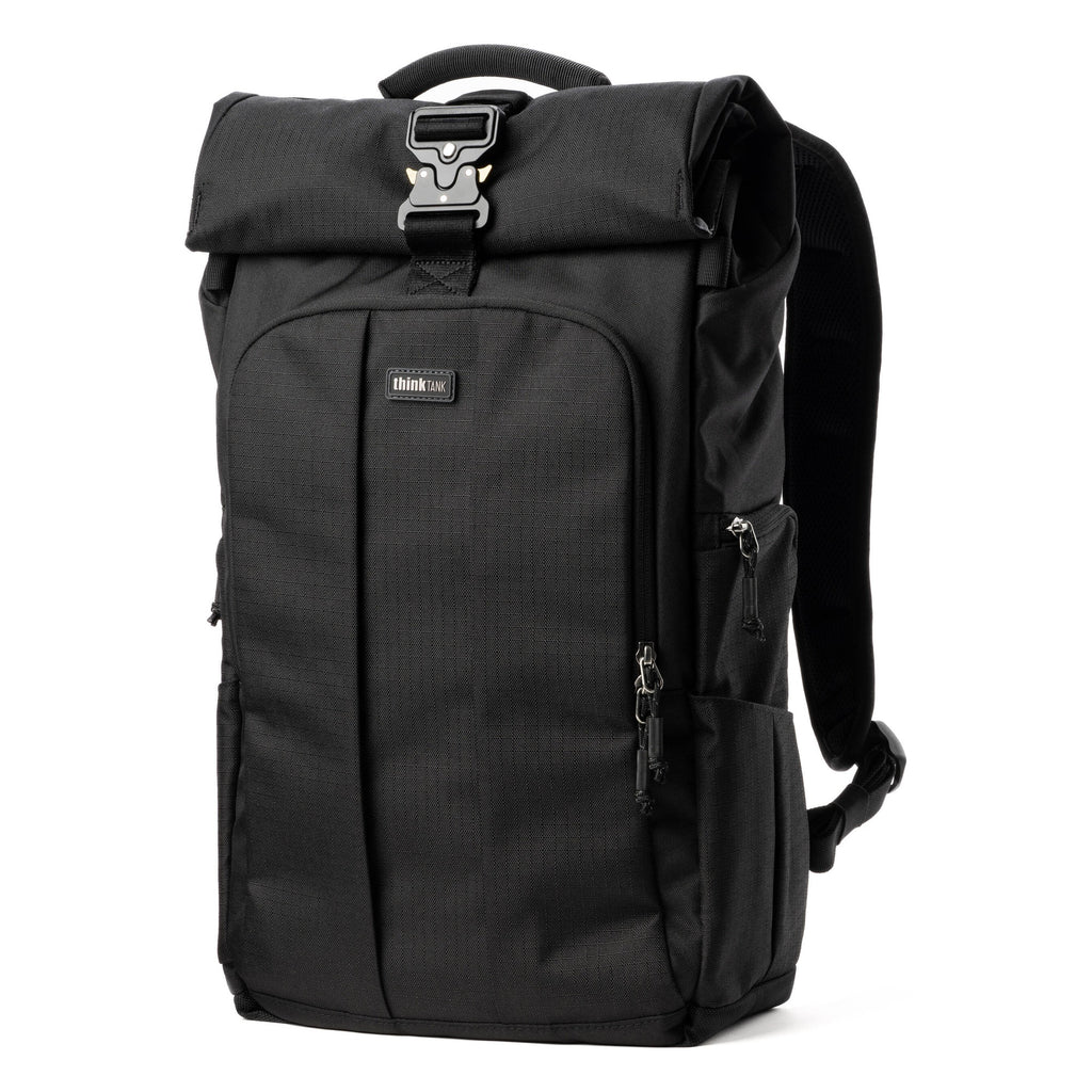 Think Tank FocusPoint RollTop video equipment bag with padded compartments and durable roll-top closure for safe gear storage.