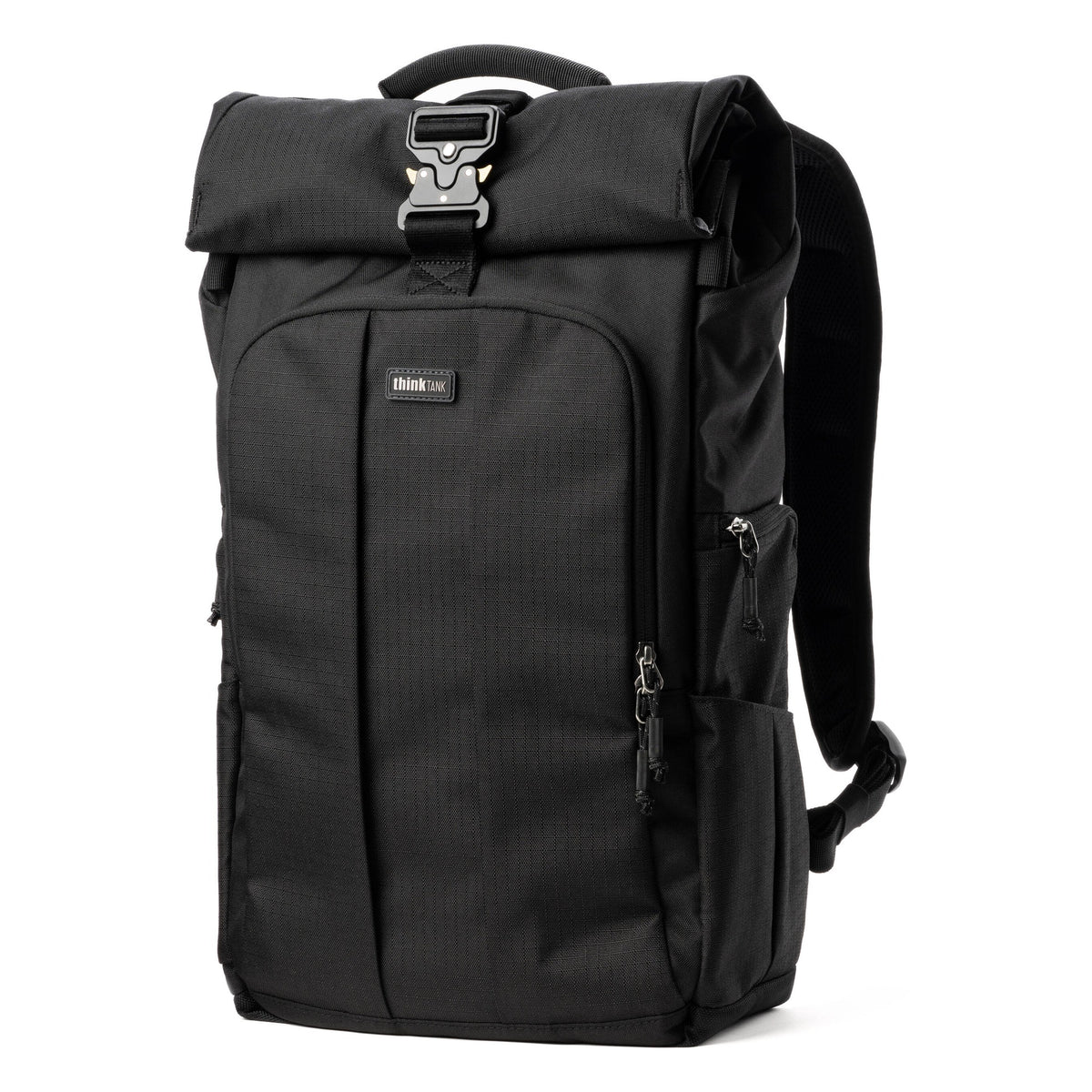 Think Tank FocusPoint RollTop video equipment bag with padded compartments and durable roll-top closure for safe gear storage.