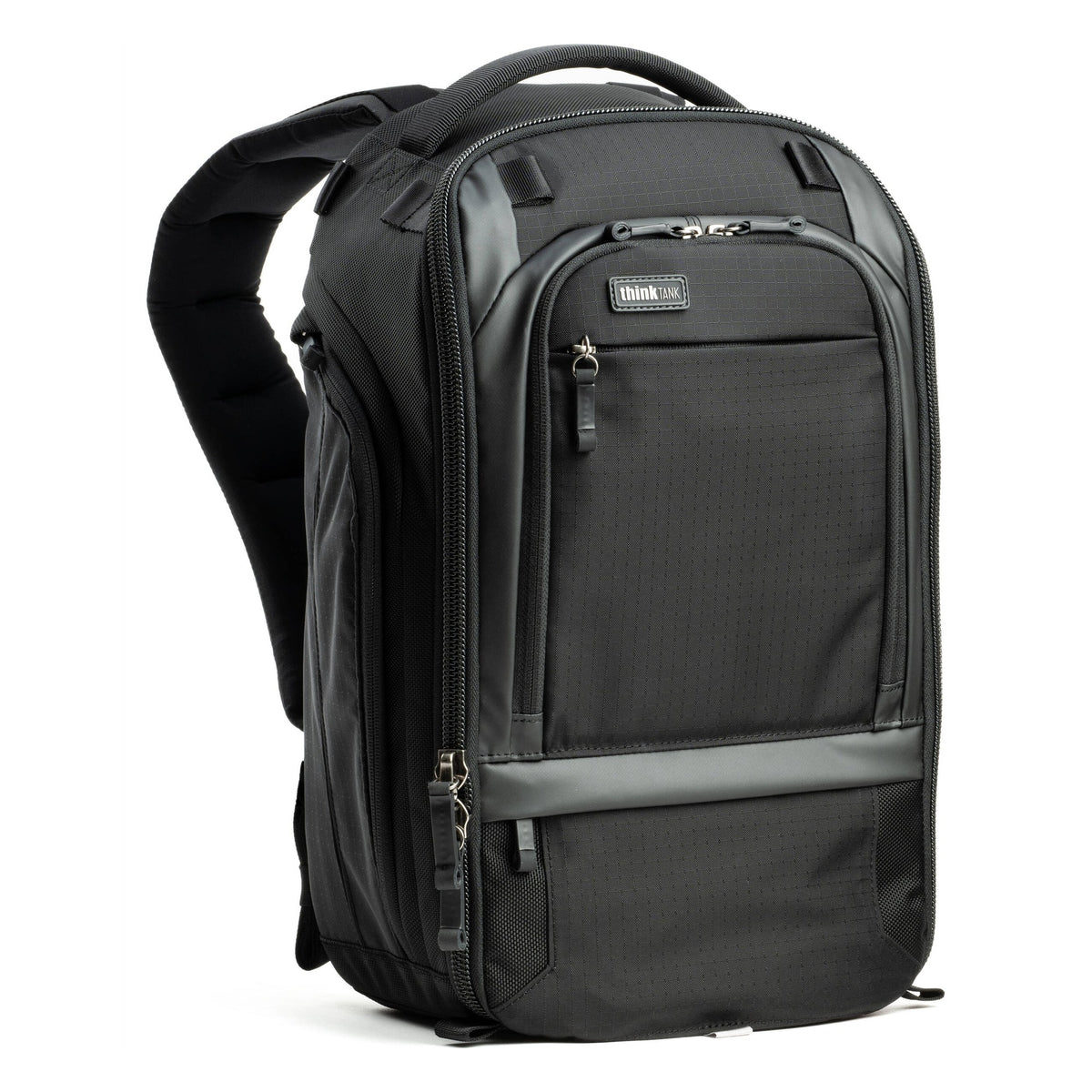 Think Tank Walker Pro Series backpack with padded compartments for video equipment storage, black durable camera bag.